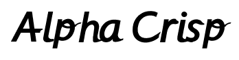 Alpha Crisp font